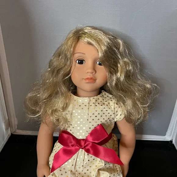 Our Generation Christmas Blonde Doll with Red Bow Dress - Picture 2 of 4